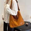 Unisex Large Capacity Solid Color Canvas Shoulder and Crossbody Bag Shopping Tote Beach Bag