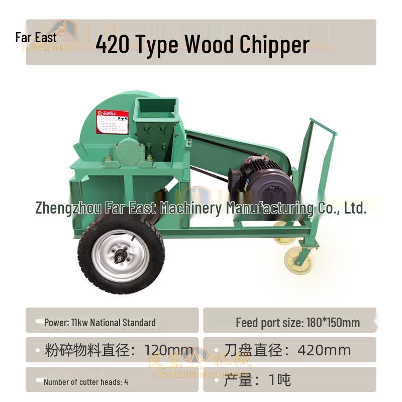 Premium Multi-Functional Wood Chipper: Compact Crusher for Garden Branches and Roots