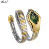 MISSFOX Snake Watch Fashion Serpentine Inlaid Rhinestone Women's Watch Retro Light Luxury Women's Quartz Watch