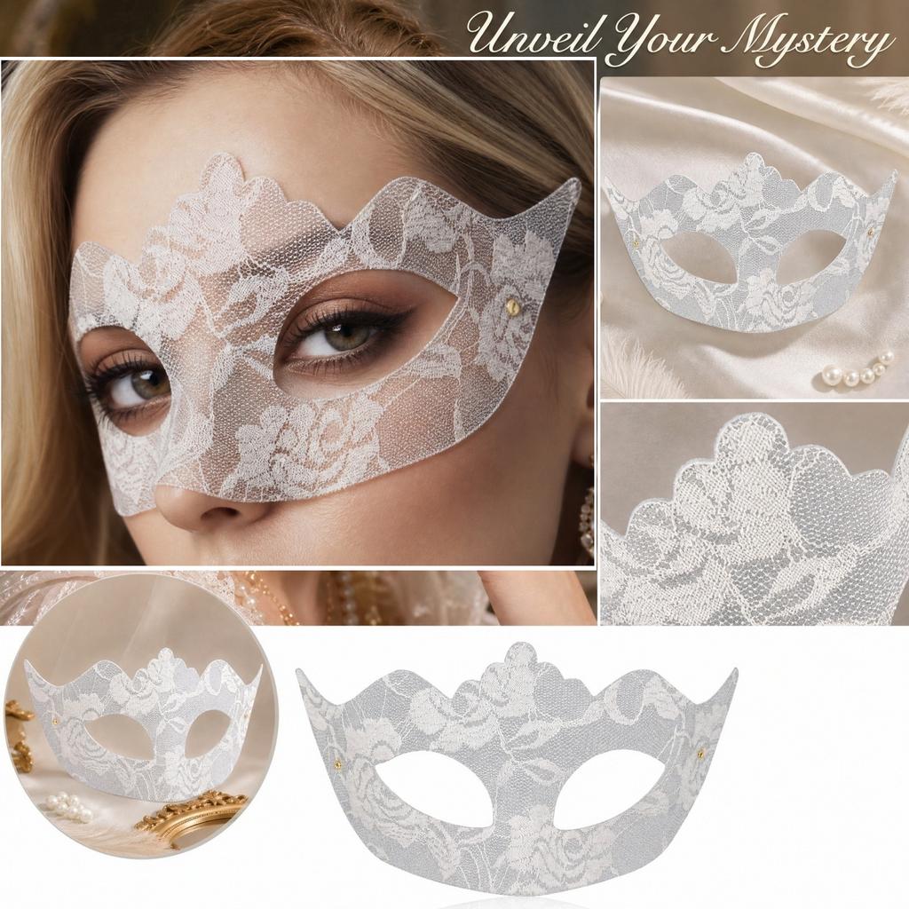 Half Face Lace Transparent Masquerade Ball Costume Party Eye