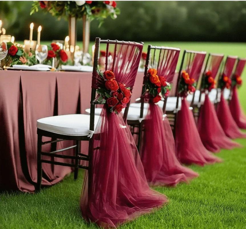 10/50 шт. 75x200 см Белый Свадебный Тюль Банты на Стулья baby shower Вечеринка Свадебная Композиция Арка Декор Садовая Вечеринка Украшение Лестницы