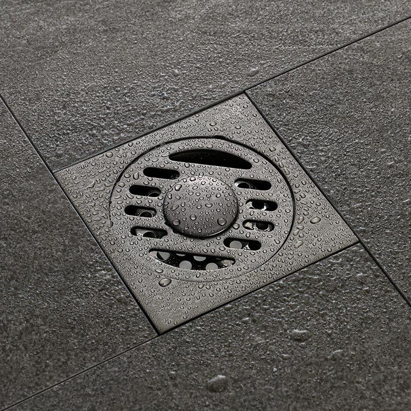 Полосатый слив для душа с защитой от запаха, матовый черный, слив для душа, пол 10 см, квадратный слив для душа из нержавеющей стали, аксессуары для ванной комнаты