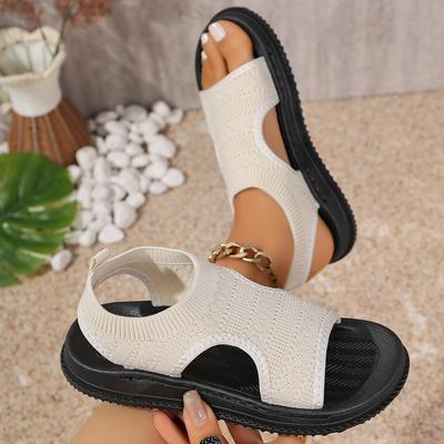Женская обувь Лето 2024 Комфортные Повседневные Спортивные Сандалии Женские Пляжные Сандалии на Танкетке Женские Сандалии на Платформе Римский Тренд Большой Размер
