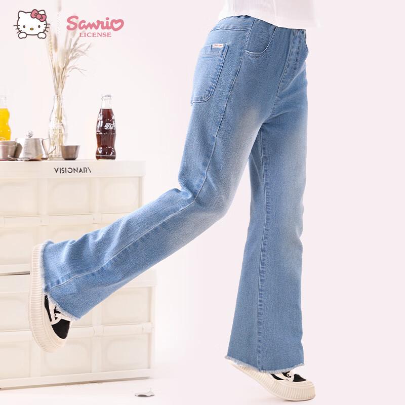 Hello Kitty Длинные расклешенные джинсовые брюки для девочек