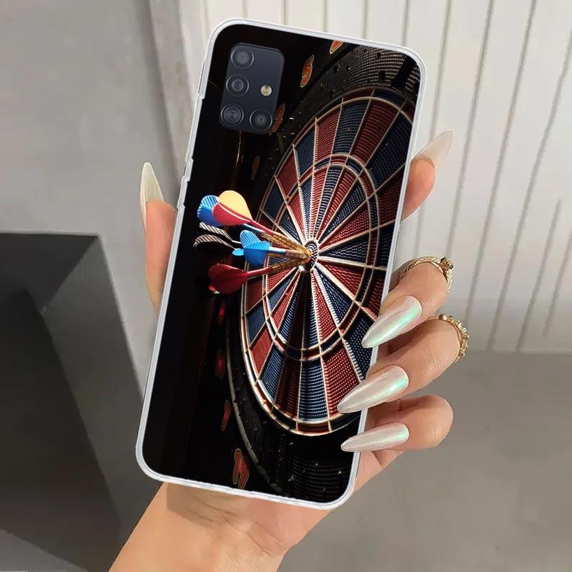 Darts Aesthetics Wire Target Phone Case for Samsung Galaxy A52 A32 A22 A12 A02S A50S A30S A10S Note 20 Ultra 10 Plus S10 A31 A20