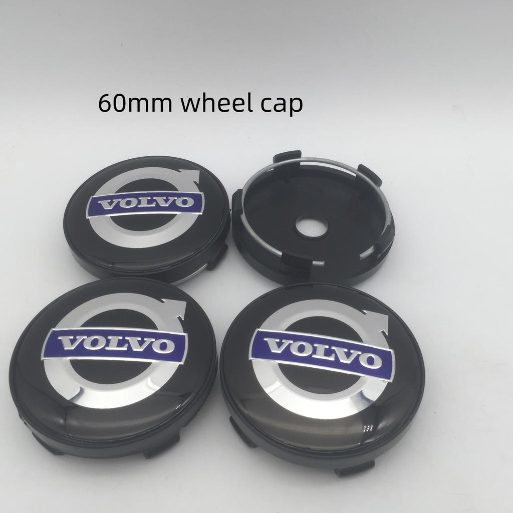 4pcs 3D For VOLVO XC60 XC90 56mm 60mm 68mm Car emblem Wheel hub Center Cap Badge covers sticker Decals Styling accessories