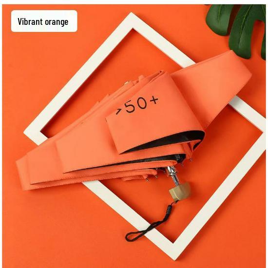 Плоский пятисложный женский зонт от солнца с защитой от УФ-лучей: Мини складной зонт двойного назначения.