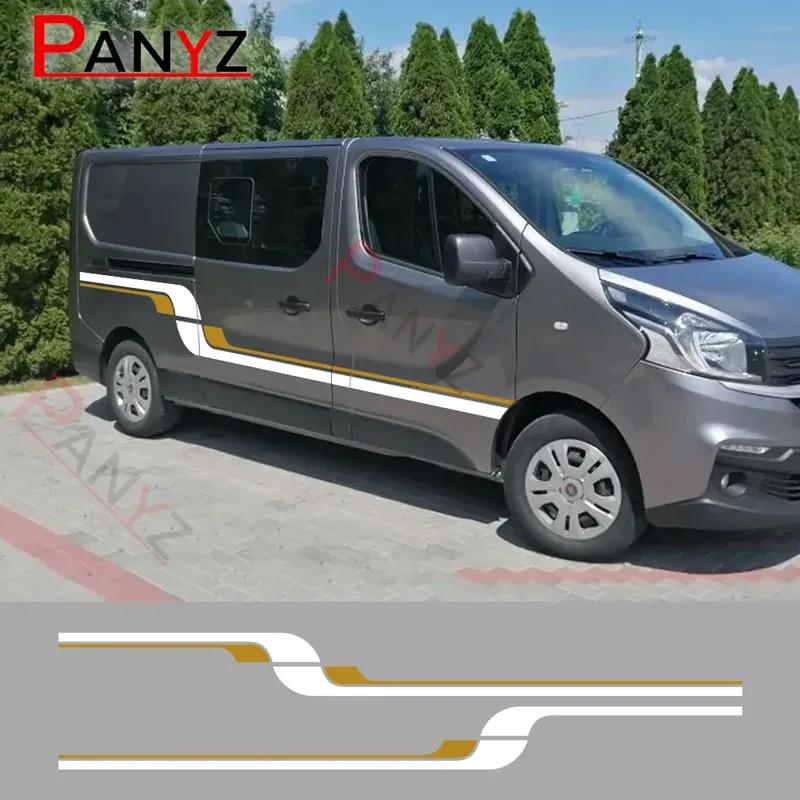 Car Door Stickers For Renault Trafic 3 2 MK1 MK2 MK3 Tuning Accessories Camper Van Side Stripes Graphics Vinyl Film Decals