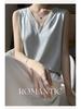 Женская майка с V-образным вырезом из ледяного шелка 2025 года - Летний сетчатый базовый топ