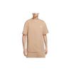 Solid Color Round Neck Logo Letter Print Short Sleeve T-Shirt Men Tops Nude FD0306-200