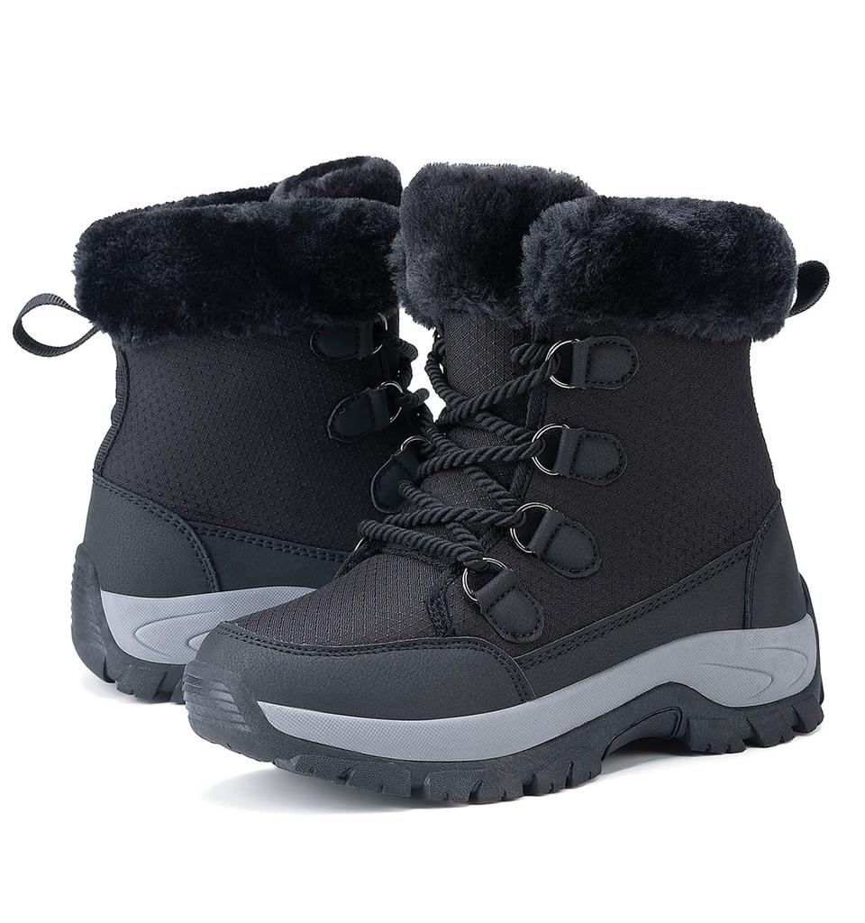 Kepglow Snow Boots for Men and Winter Outdoor Women, Water-Repellent, Slip-Resistant, Boots, Lightweight, Warm, Fleece-Lined