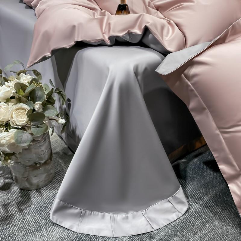 200-count High-grade Long-staple Cotton Four-piece Set of Pure Cotton Sheets, Fitted Sheets, Duvet Cover, High-end Bedding Duvet Cover