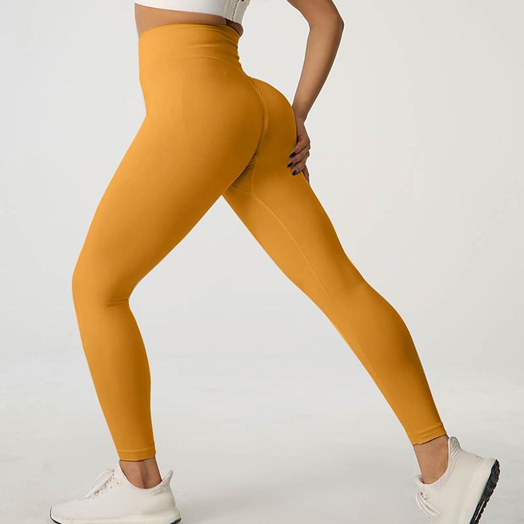 Women's Fashion Solid Color Yoga Pants High Waisted Skinny Sweatpants Fitness Pants