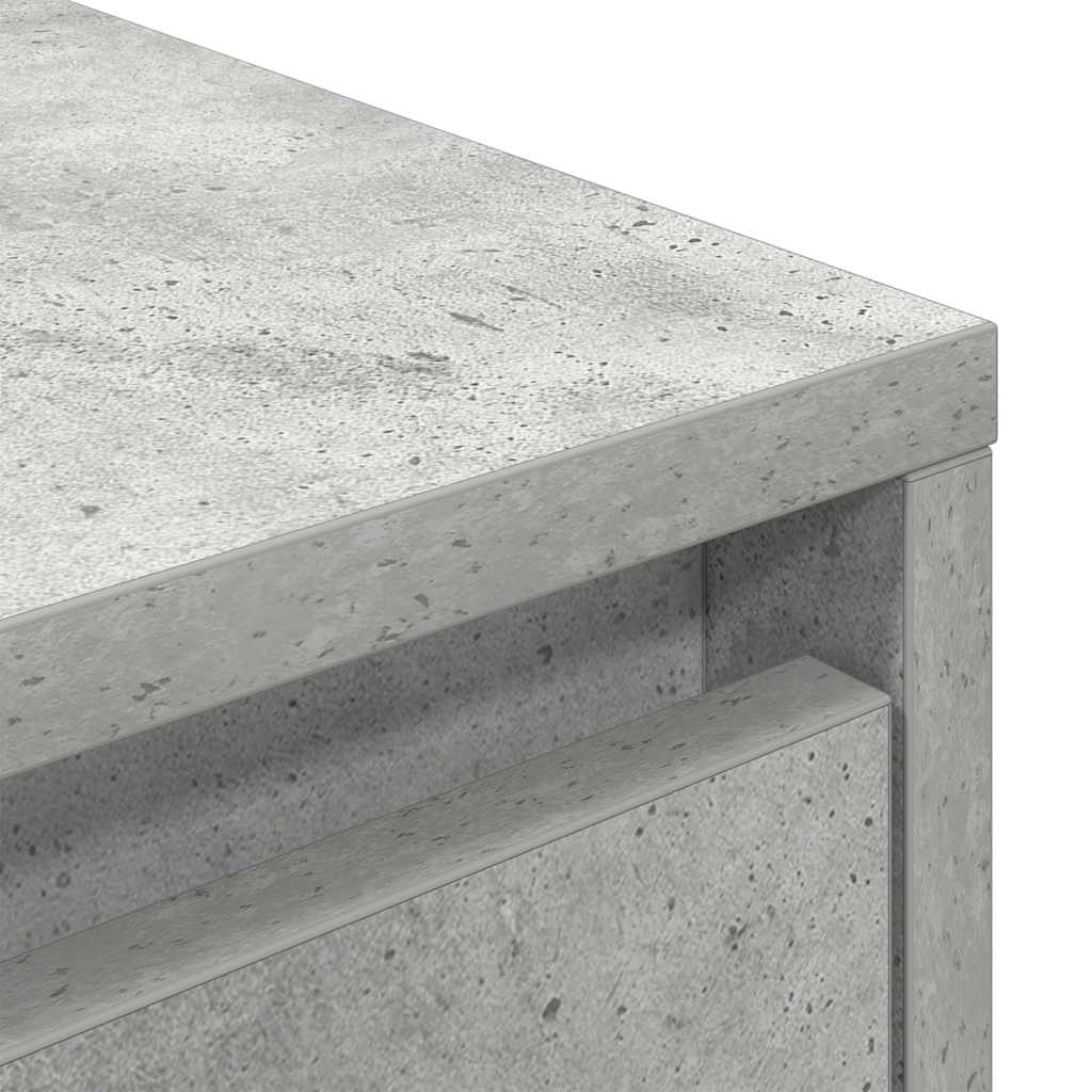 TV Stand with LED Lights Concrete Grey 160.5x41x50 cm