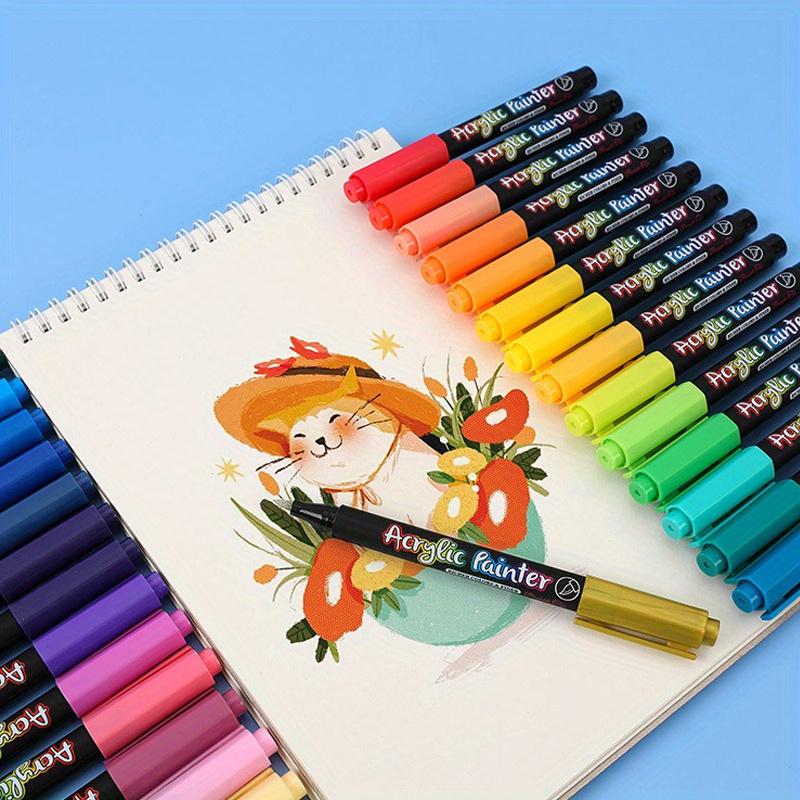 Набор маркеров 12-100 цветов с тонким и острым наконечником - профессиональные художественные маркеры для взрослых, идеально подходят для рисования, набросков, раскрашивания и анимации