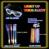 70-240PCS Glow Party Supplies LED Glasses Glow Fiber Optic Wands Glow Sticks Bracelets for Concert Neon Party Wedding Favors