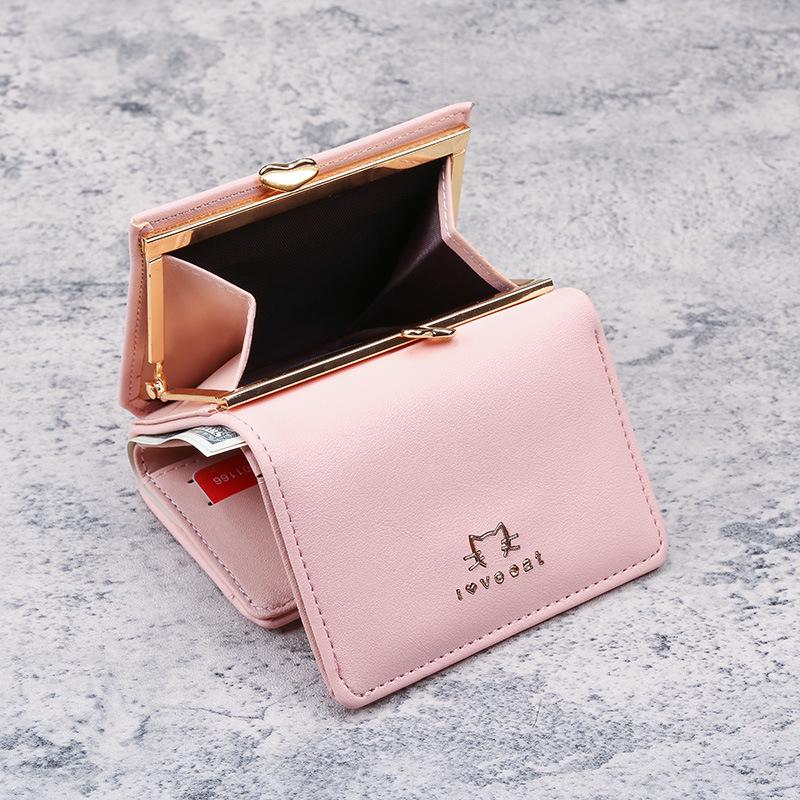 Женский короткий кошелек 2020 года — простая мода, студенческий стиль, японский и корейский кошелек из искусственной кожи для монет