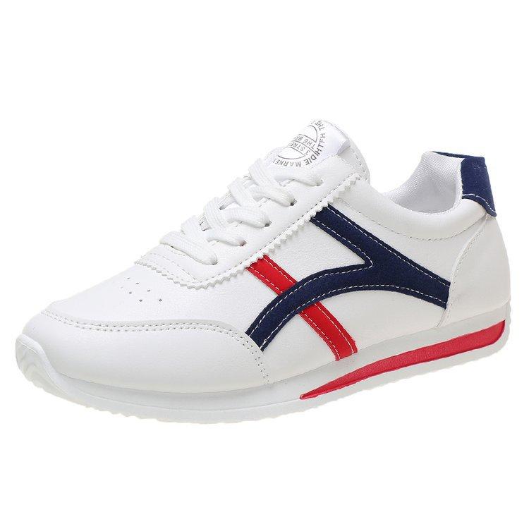 Осенние новые маленькие белые туфли, женские кожаные кроссовки на плоской подошве одинакового цвета, женские повседневные спортивные белые туфли оптом