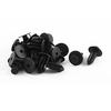 Matte Clip Splash Push Type Fastener Plastic Black Compatible with Mercedes-Benz 20pcs