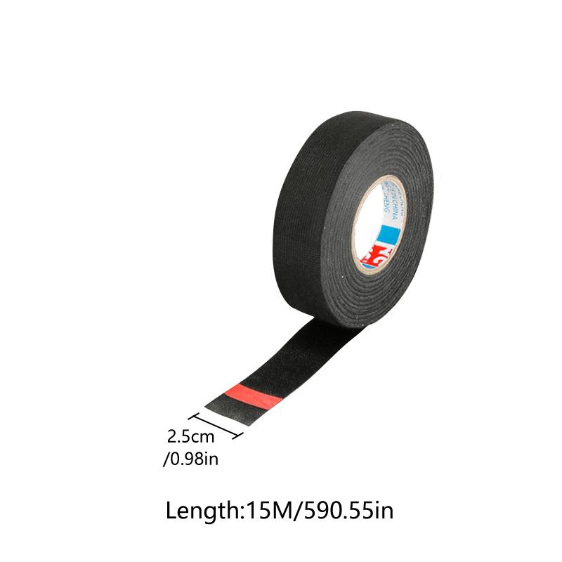 1 рулон, клейкая ткань для кабеля, тканевый жгут проводов, лента для проводов, фланелевая лента, термостойкая