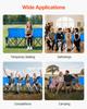 Portable Folding Bench, 8 Seat Foldable Soccer Bench with Side Pockets and Carrying Bag, Lightweight Sideline Seating with Back Rest for Football,