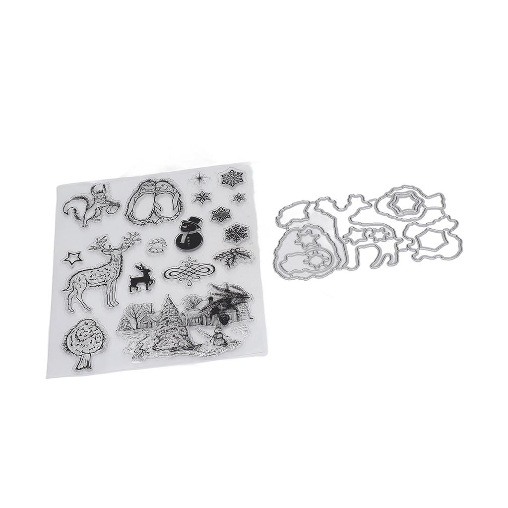 Прозрачный штамп в рождественском стиле, прозрачный, широко используемый, прозрачный штамп с резкой 