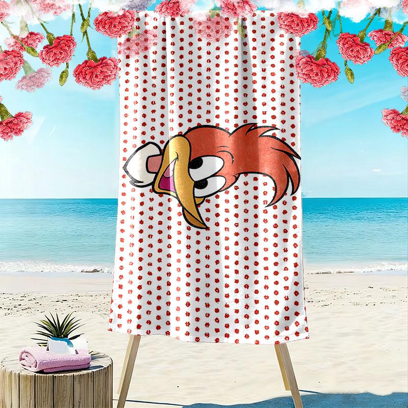 Woody Woodpecker Print Beach Towel, Large Soft Quick Dry Towel for Beach Camping Swimming