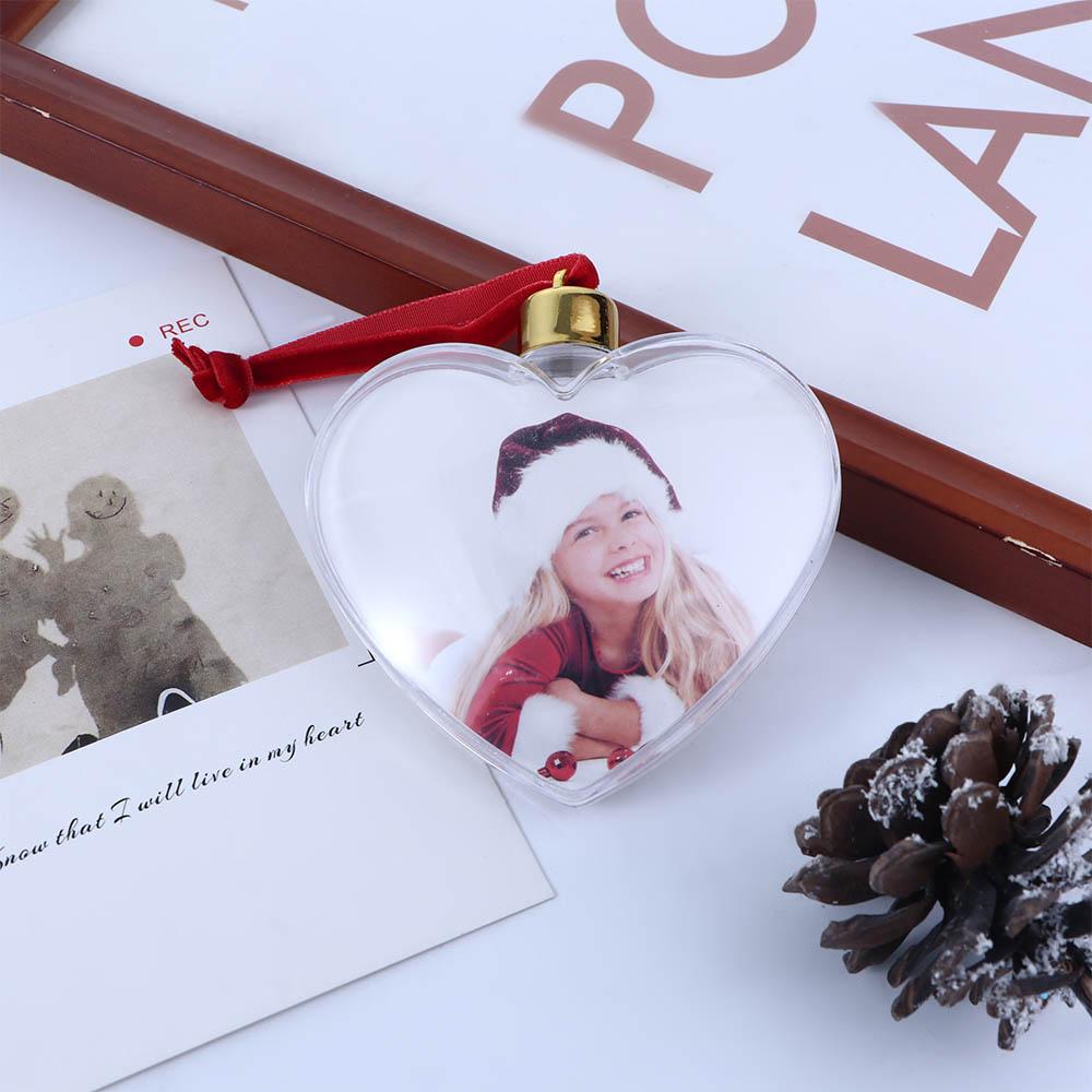 String Creative Shape Crafts Christmas Tree Ornaments Transparent Ball New Year Gifts Photo Frame