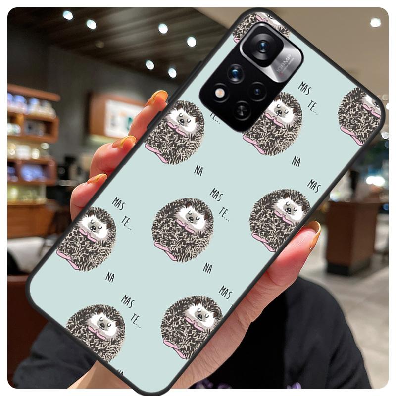 Милый Чехол-Сердечко с Ежиком для Xiaomi Redmi Note 12 11 10 8 9 Pro Note 12S 9S 10S 11S Чехол для Redmi 10C 12C 9C