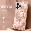For iPhone 13 Pro Phone Case Carbon Fiber Textured Electroplated TPU Back Cover