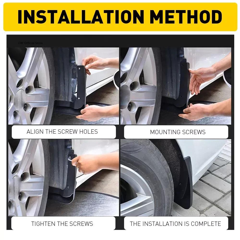 4pcs Mudguards Mudflaps Fender Front Rear Mud Flap Splash Guards for Ford Transit Custom Tourneo 2012+ 1915641 Auto AccessoriesGood product