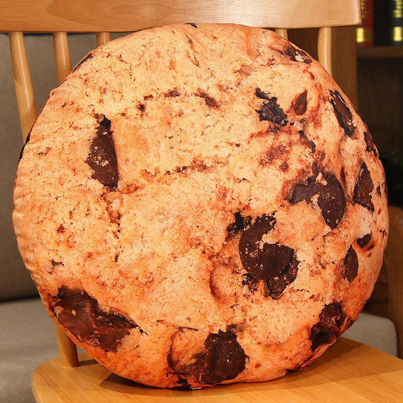45CM Creative Lifelike Cookie Pillow Living Room Sofa Funny Cushion Lovely Biscuit Shape Plush Bedroom Bed Waist Toy