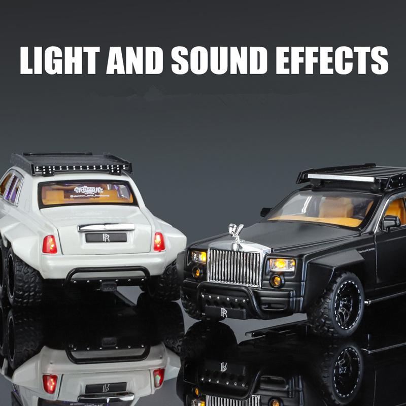 1/32 масштаб Rolls-Royce Phantom 6*6 сплав пикап модель автомобиля литые металлические внедорожники имитация модели автомобиля звук свет детские подарки