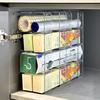 Стеллаж для хранения Выдвижной ящик Плавный выдвижной органайзер для шкафа Высокопрочная рама Прозрачная видимость Многоярусная кухонная полка