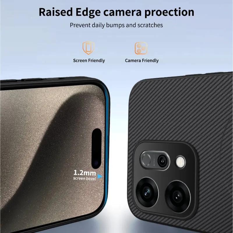 For Reno 14 Pro 5G Carbon Fiber Texture for Magsafe Magnetic Case for OPPO Reno14 14pro 13F Matte Shockproof Soft Frame Cover