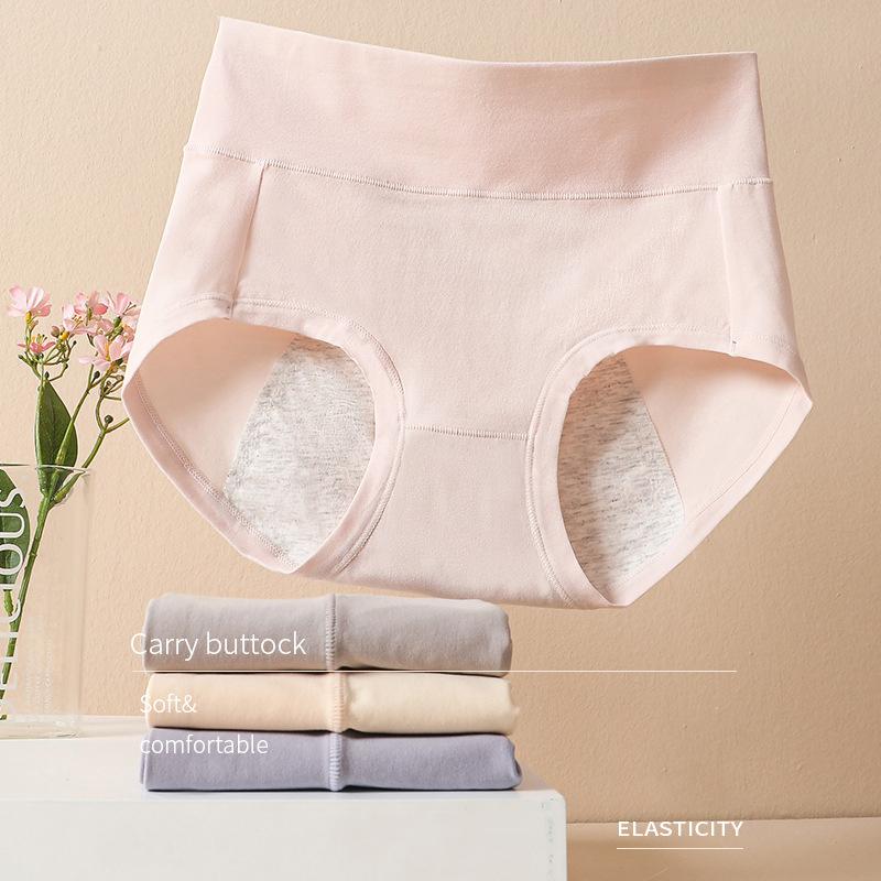 Менструальные трусики с высокой талией, женские расширенные герметичные брюки, физиологическое нижнее белье, хлопковые трусы размера плюс L-3XL, женские трусы