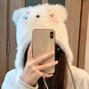 Warm Plush Puppy Hat Soft Ear Protection Hat Sweet Cartoon Fleece Hat  Woman