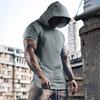 Men's Sports Mesh Quick-drying Short-sleeved Hooded Shirt