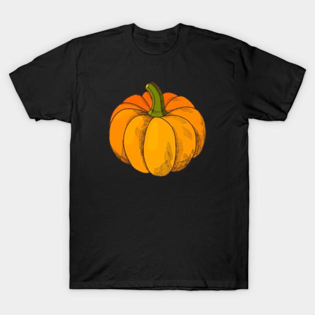 Asian Size Cotton Unisex Tshirt Print T-shirt Pumpkin T-shirt No-Cut Print Regular Fit