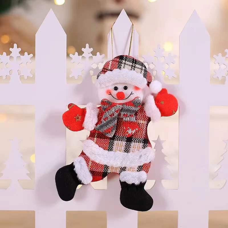 1PC Fabric Ornaments Reindeer Decorations Cloth Pendant Snowman Christmas Tree Elk Christmas Santa Claus Figurines