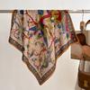 New Cotton Shawl Design Wild Floral Print Silk Square Women Neck Scarves Wrap Headkerchief Beach Hair Band Women's Bandana