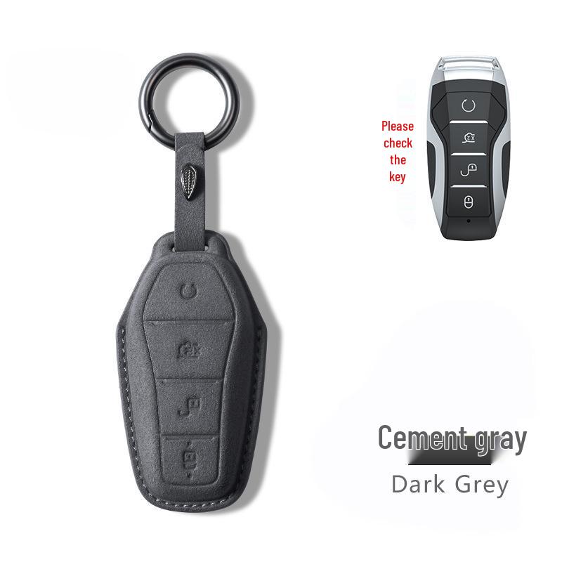 Suede Car Key Cover for BYD Dolphin, Qin, Song, Yuan Pro, Tang, and Destroyer Models