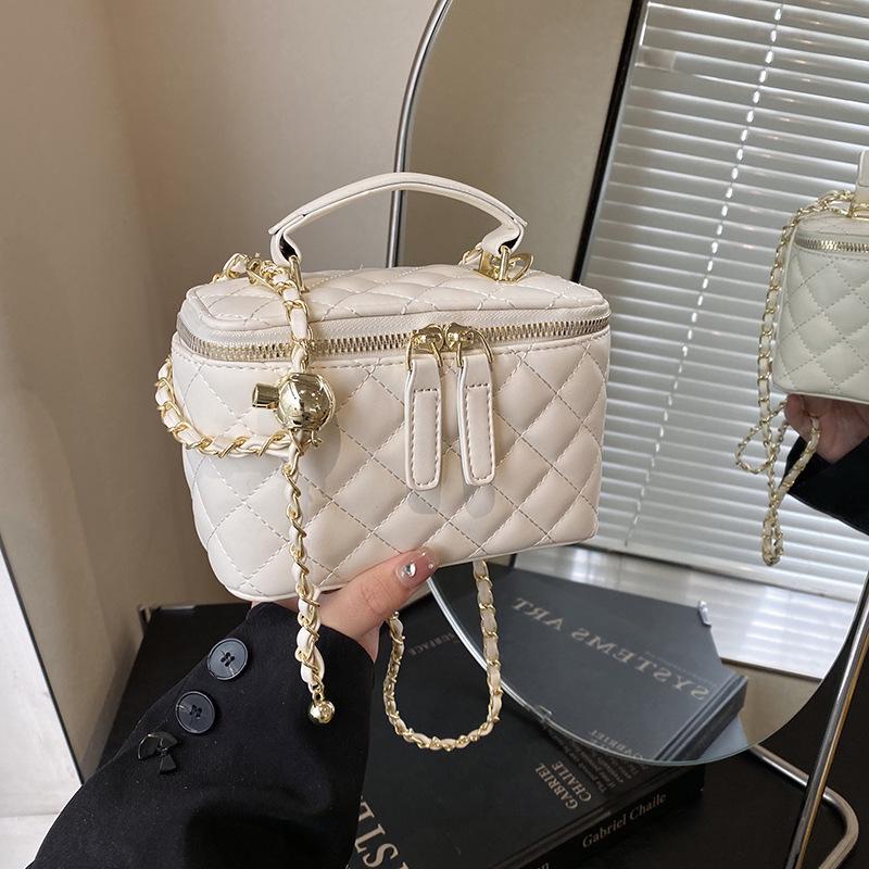 Трендовая мини-сумочка Xiao Xiang с ромбовидной стежкой и цепочкой - Универсальная квадратная сумка на плечо и через плечо