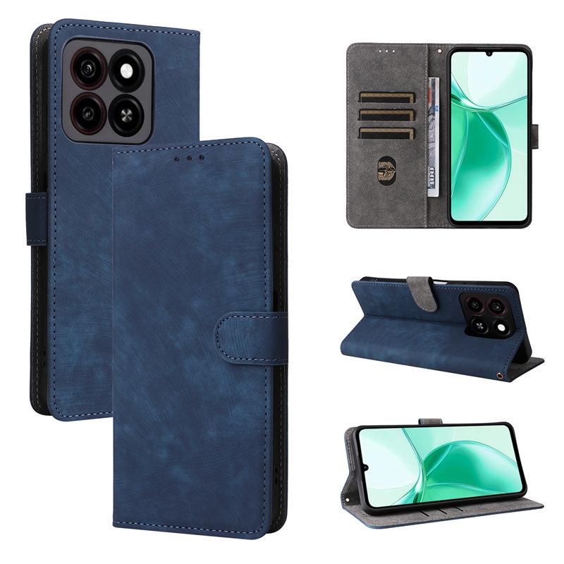 Флип-чехол для ZTE Blade A35/Blade A55 кожаный чехол [Flip Vintage Leather] ударопрочный прочный ретро-чехол для телефона