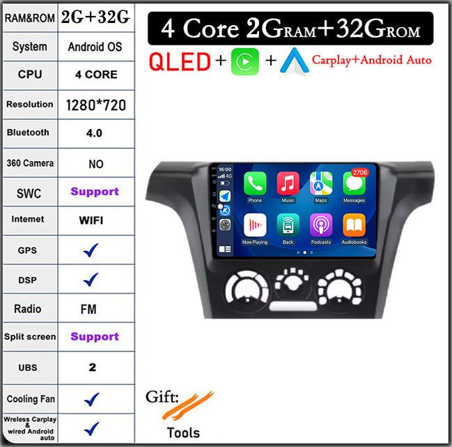 9-дюймовый экран для Mitsubishi Outlander 1 2002-2008 Android 14 автомобильный радиоприемник мультимедийный проигрыватель 4G GPS WIFI IPS сенсорный экран DSP стерео