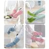1 Pair Dishwashing Gloves Waterproof Reusable Gloves Patchwork Color Elastic Long Cuffs Household Cleaning Gloves