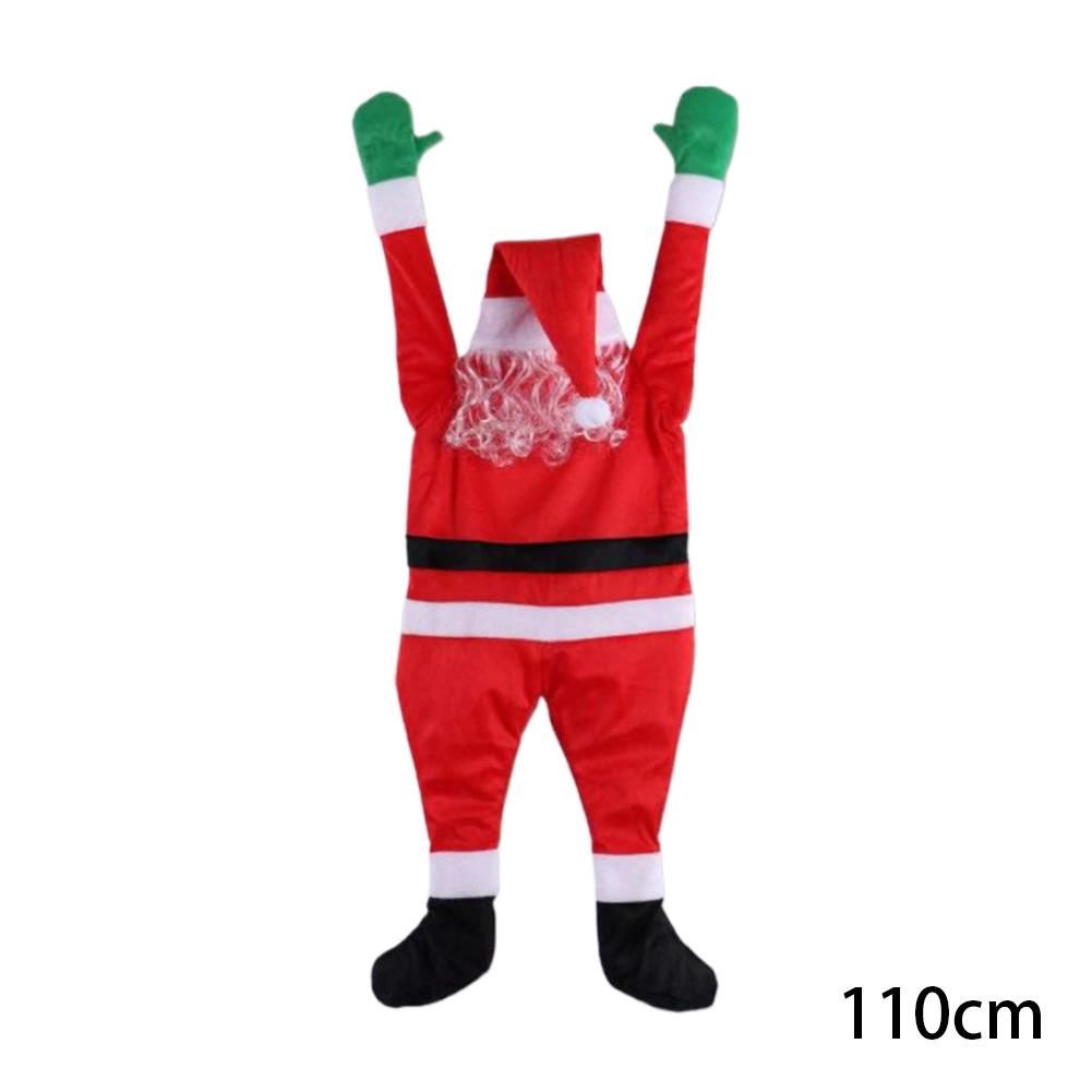 Christmas Decoration Funny Pendant Easy Installation Christmas Ambiance Wall-Climbing Santa Easily Hangs On Doorframes Gutters