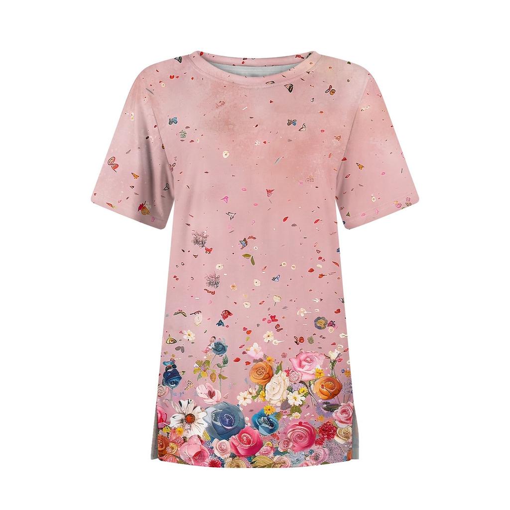 Женский модный повседневный свитер с коротким рукавом и круглым вырезом