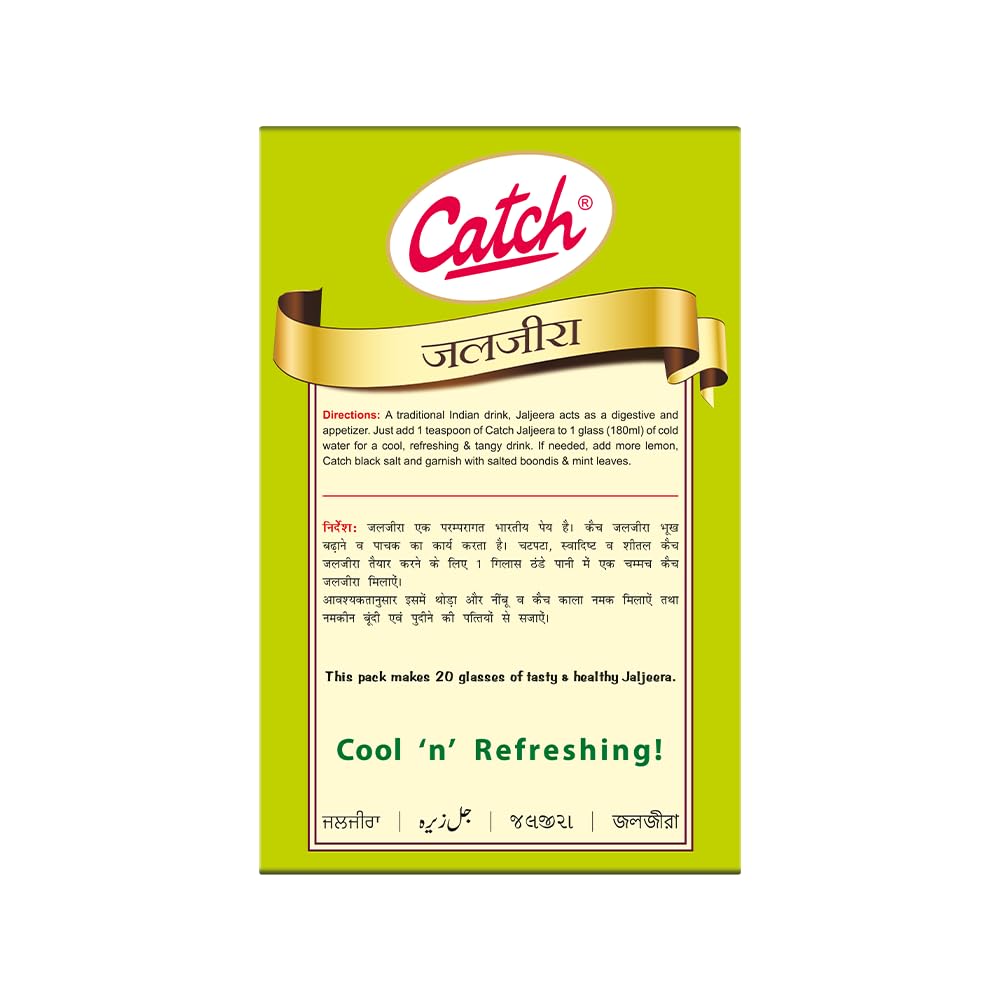 Catch Jal Jeera Masala Powder 100 g Refreshing Tangy Drink Mix For Beverages Curries And Gravies Vegetarian Spice Blend