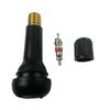 2PCS Car Valve With Dust Cover Easy To Install Wide Compatibility Stainless Steel Black
